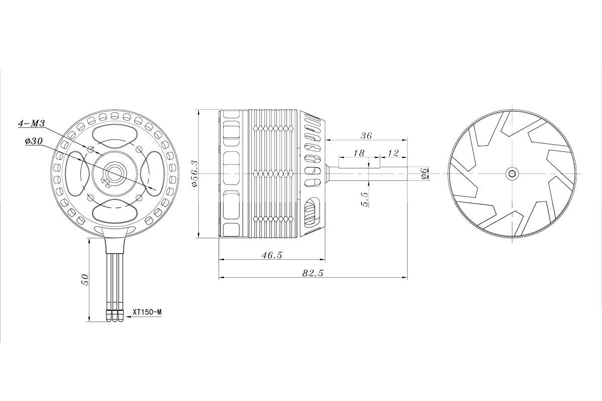 Sunnysky M4520R 1120kV Heli BLS motor - 4