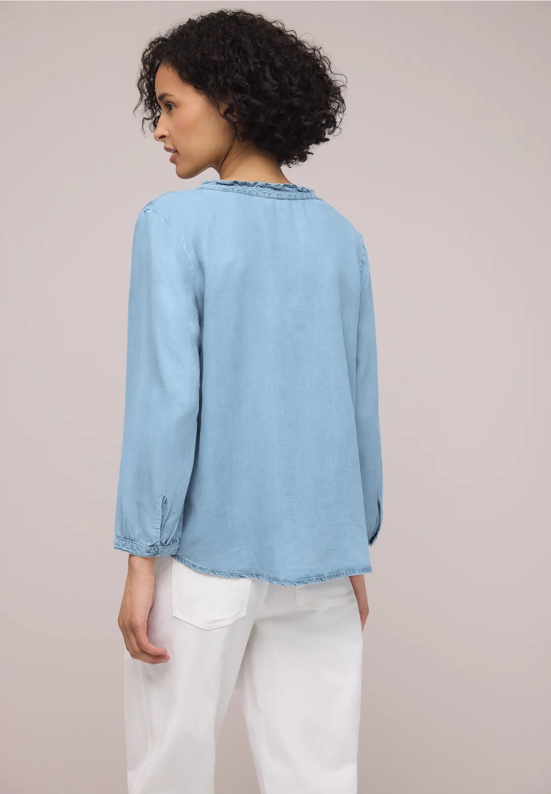 SOL Washed Splitneck Blouse - Street One - 3