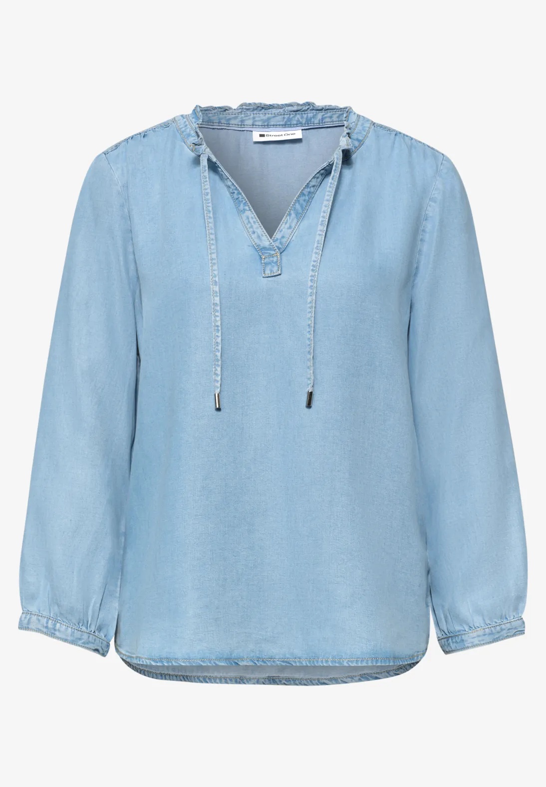 SOL Washed Splitneck Blouse - Street One - 5