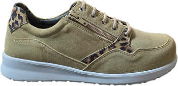 New Feet 261‑14‑1735 – bred damsko i nappa skinn med snörning och dragkedja