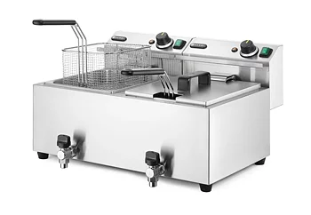 Deep fryer Profi Line with drain tap, 2x8 l