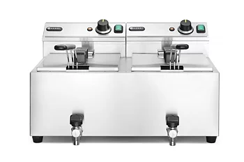 Deep fryer Profi Line with drain tap, 2x8 l