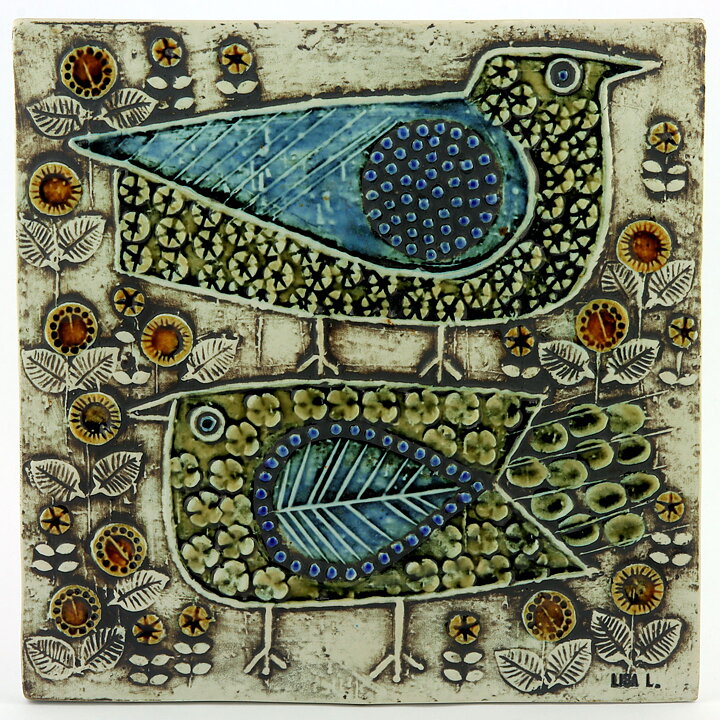 Lisa Larson (Unik 1961) Beautiful Birds Wall Plaque 23 cm (1)