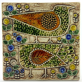 Lisa Larson (Unik 1961) Beautiful Birds Wall Plaque 23 cm (1)
