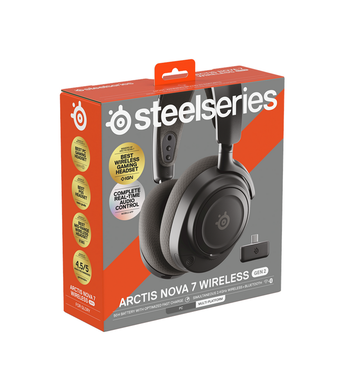 SteelSeries Arctis Nova 7 Gen 2 - Wireless Gaming Headset - Svart - 3