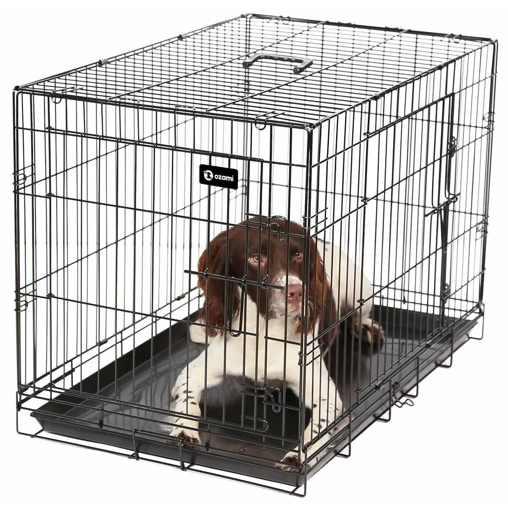 Black steel cage that can be folded