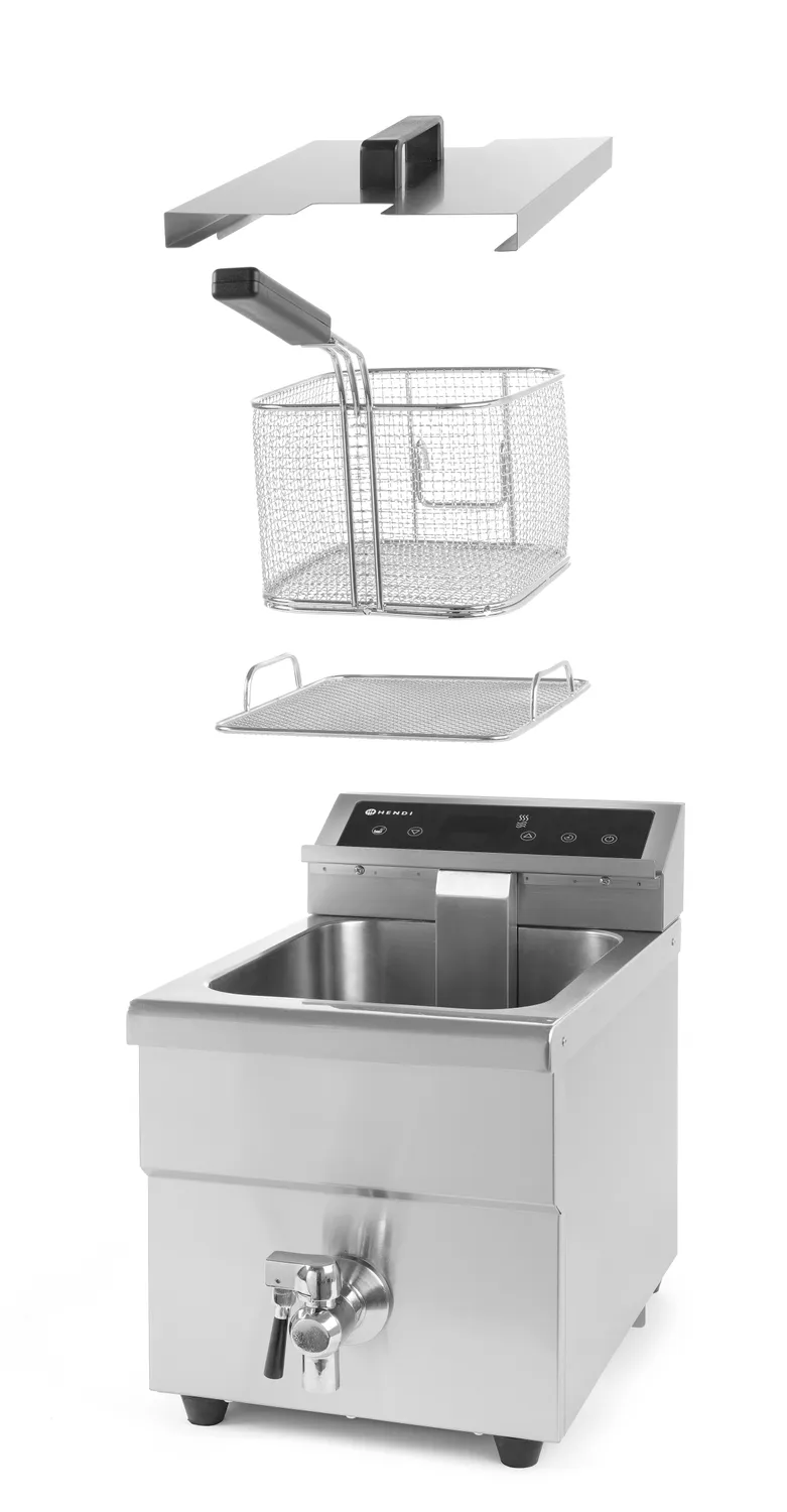 Induction fryer with drain tap, 8 l - 7