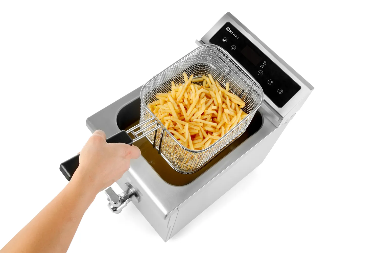Induction fryer with drain tap, 8 l - 5