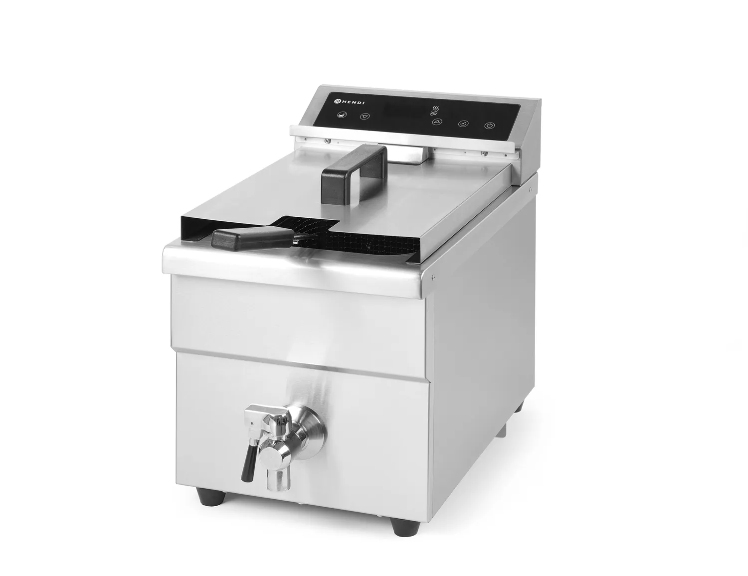 Induction fryer with drain tap, 8 l