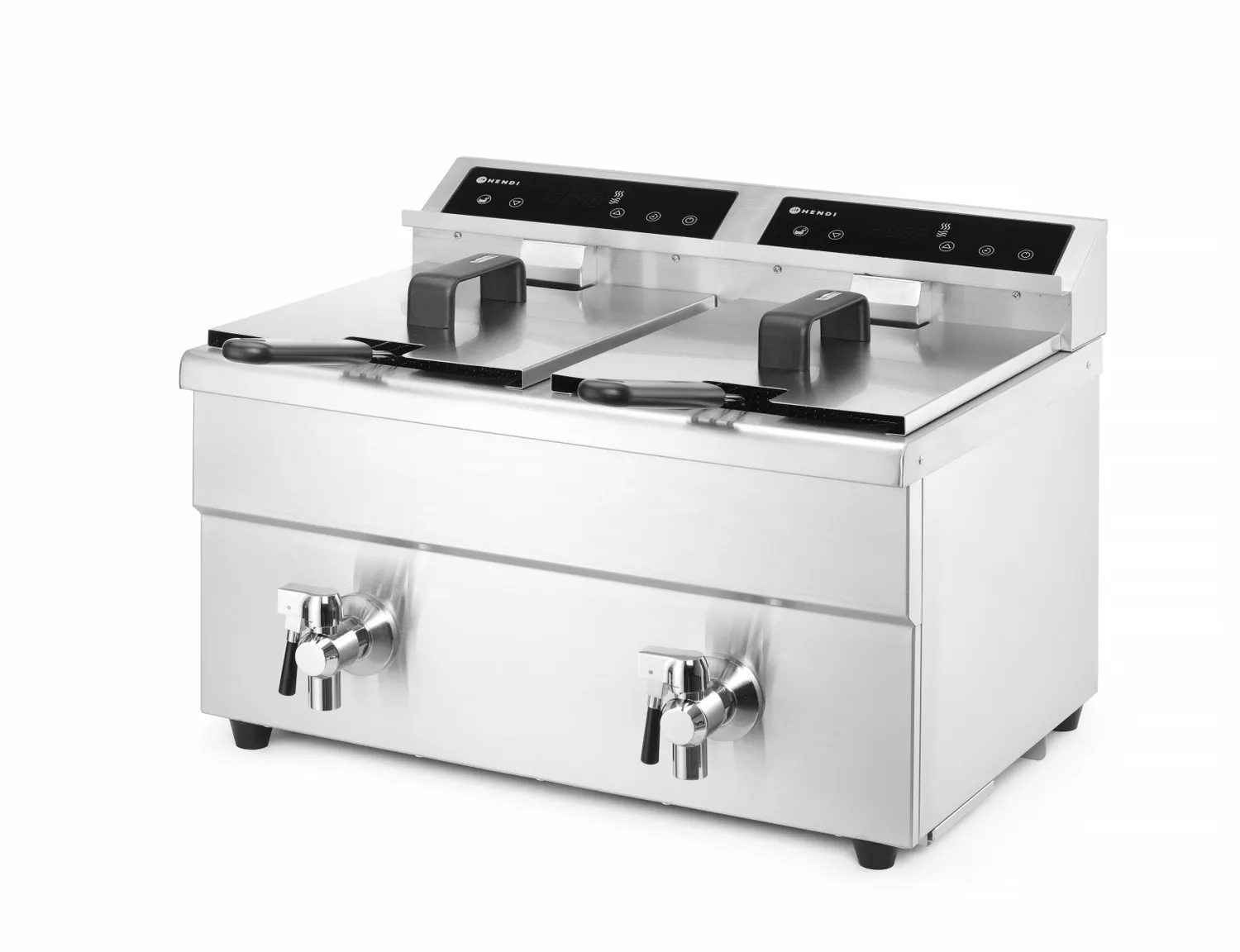 Induktionsfritös med avtappningskran, 2x8 l - 3