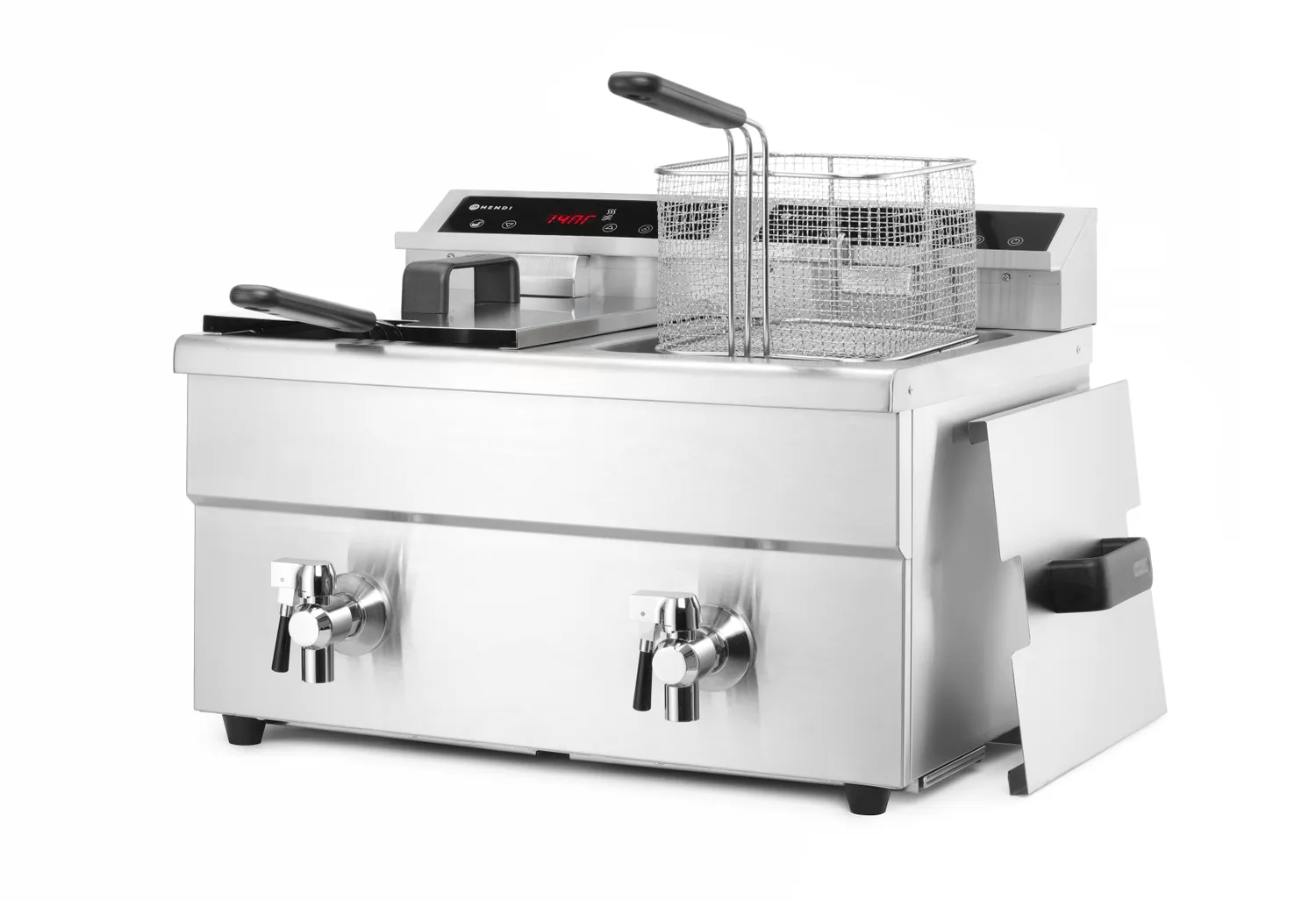 Induktionsfritös med avtappningskran, 2x8 l - 6