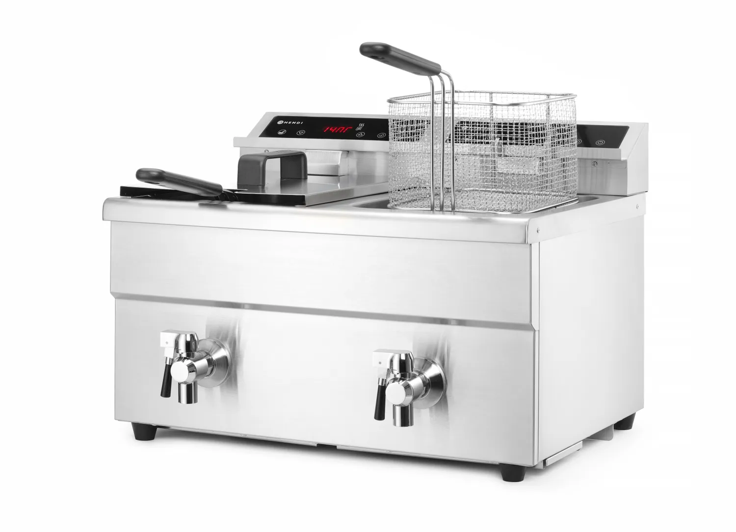 Induktionsfritös med avtappningskran, 2x8 l - 5