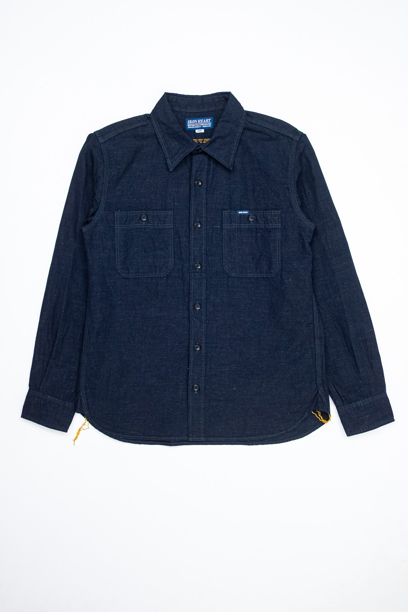 Iron Heart - IHSH-443-IND 7oz Cotton Linen Chambray Work Shirt - 2