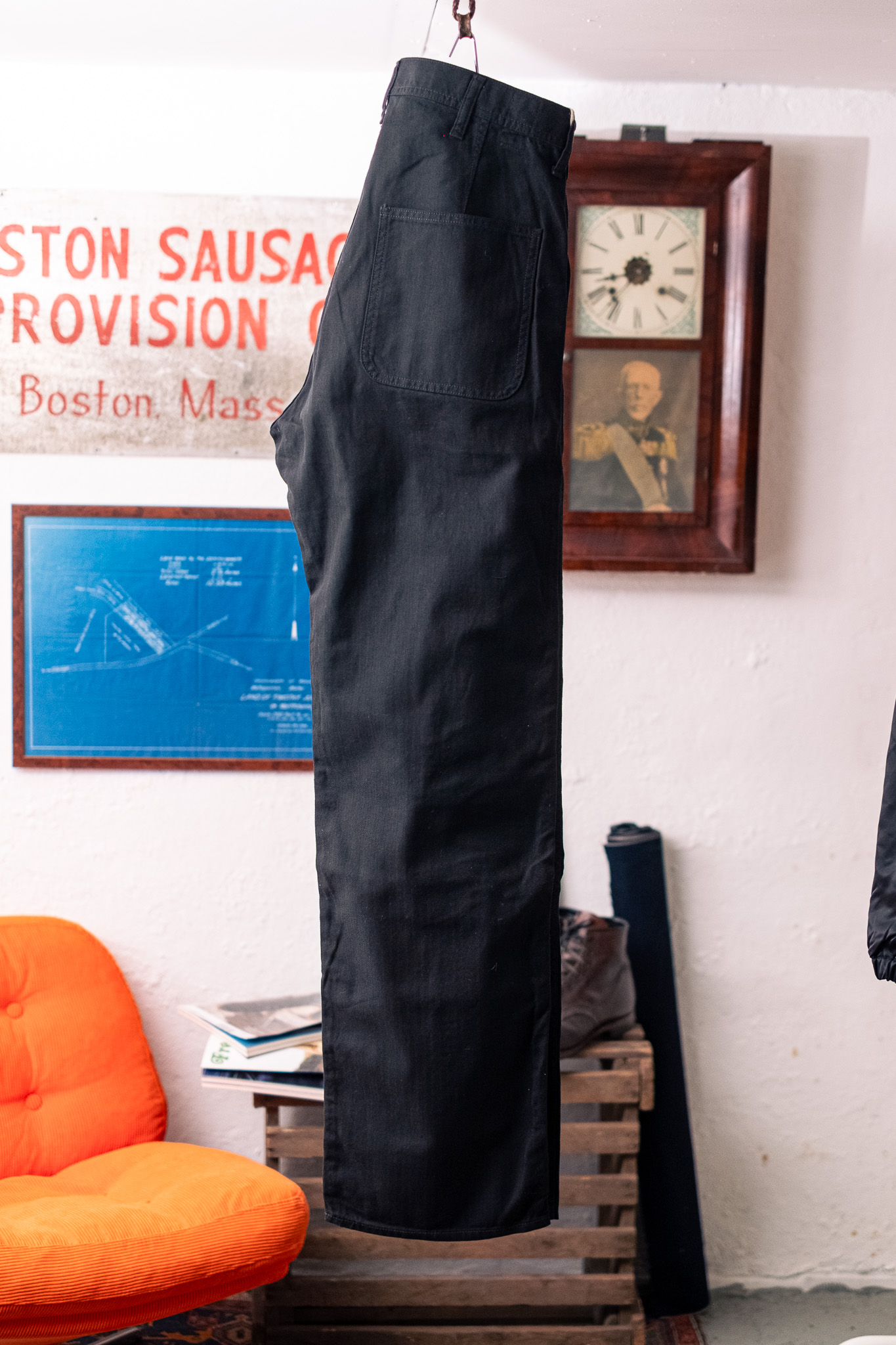 Fullcount - USN Herringbone Seamen’s Trousers Black