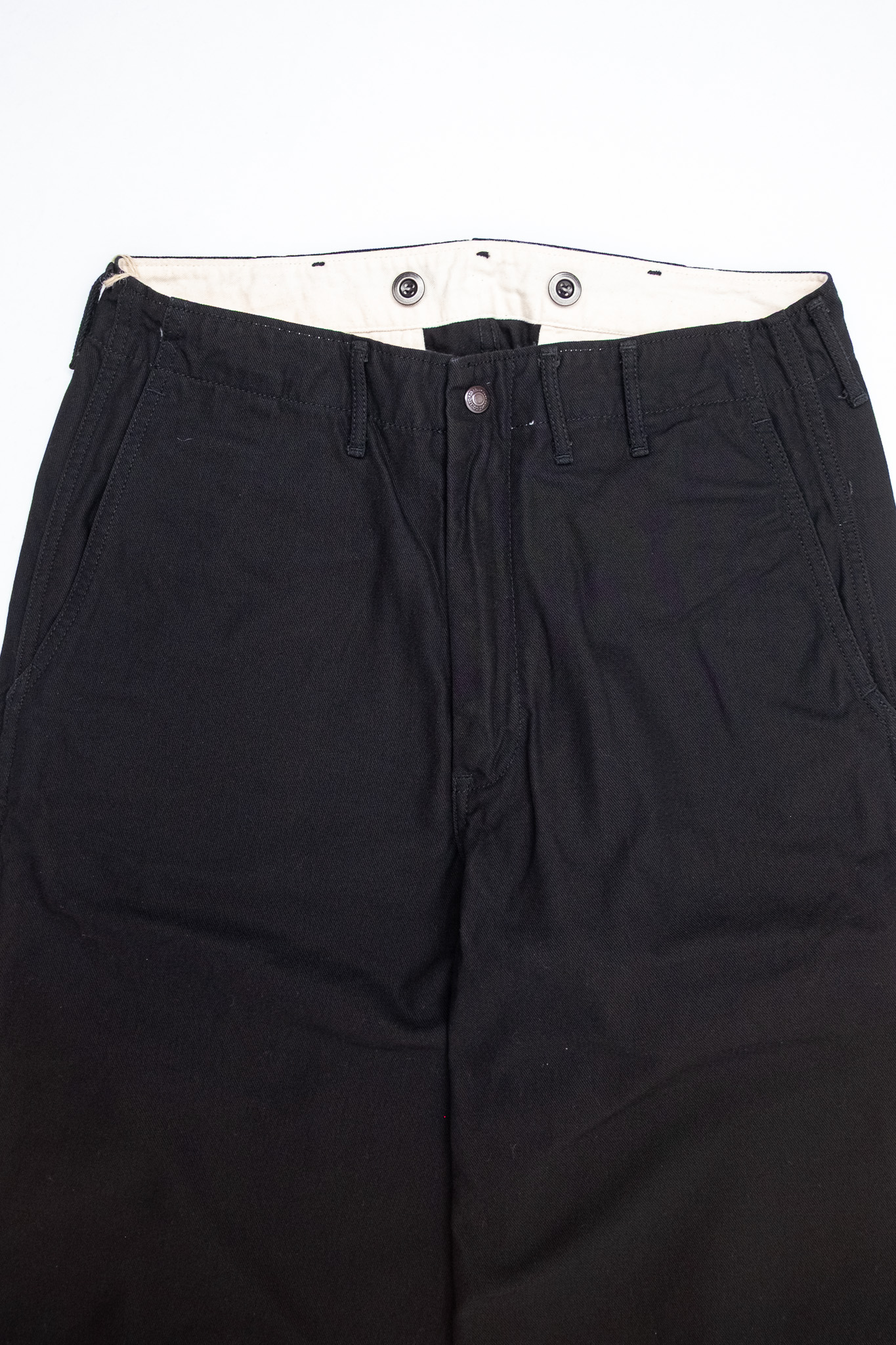 Fullcount - Tough Dude High Twist Serge Pants Black - 4