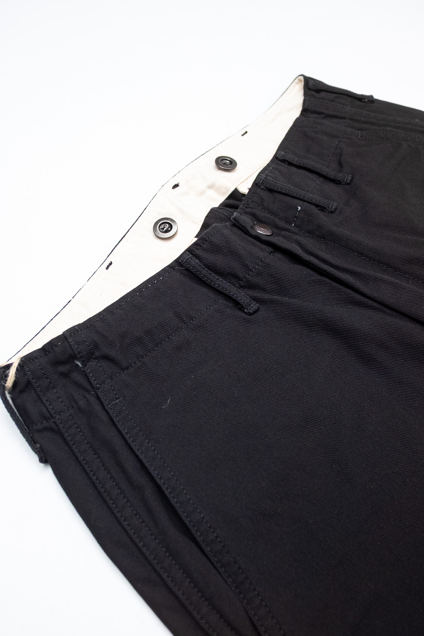 Fullcount - Tough Dude High Twist Serge Pants Black - 5