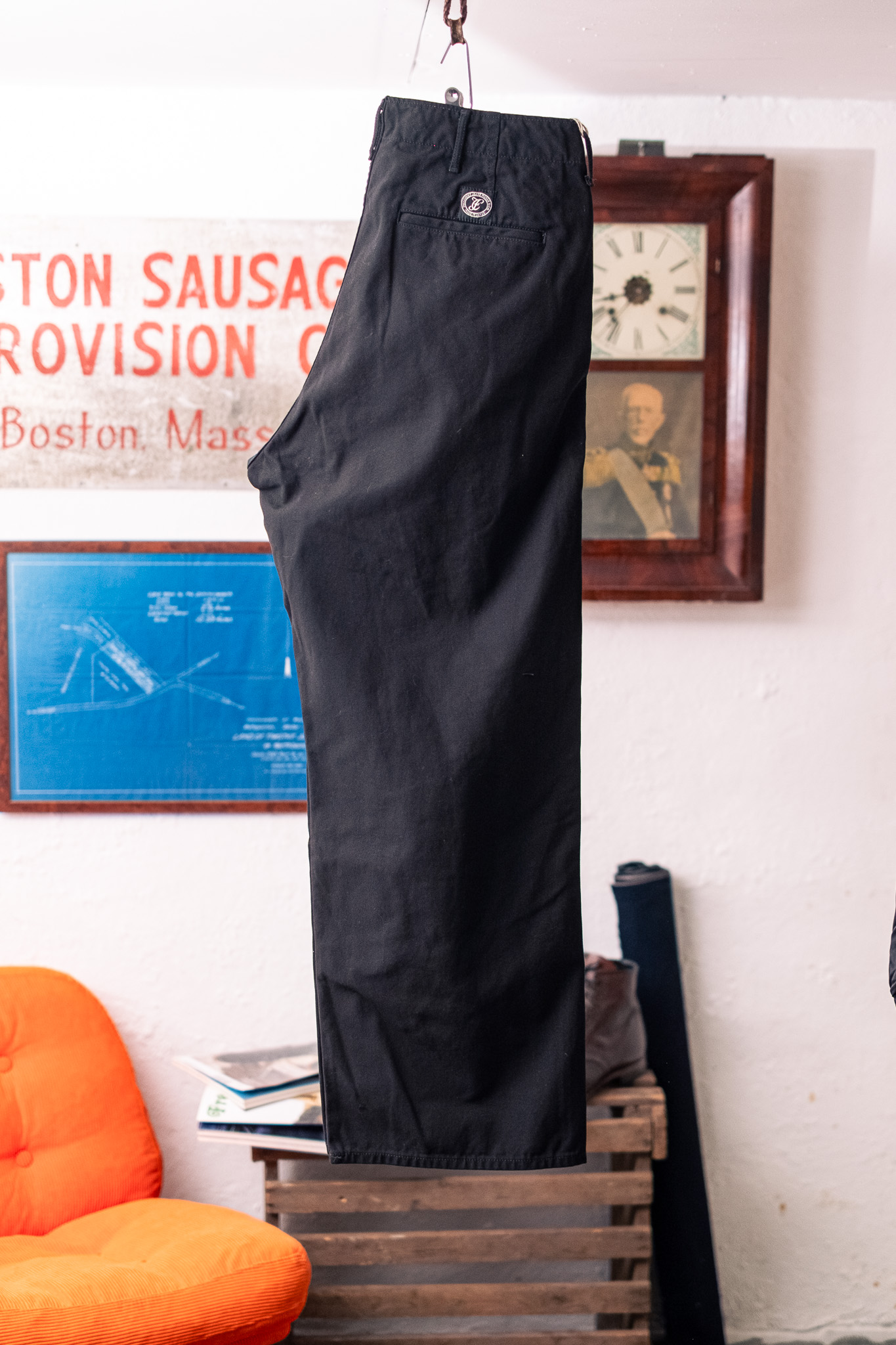 Fullcount - Tough Dude High Twist Serge Pants Black