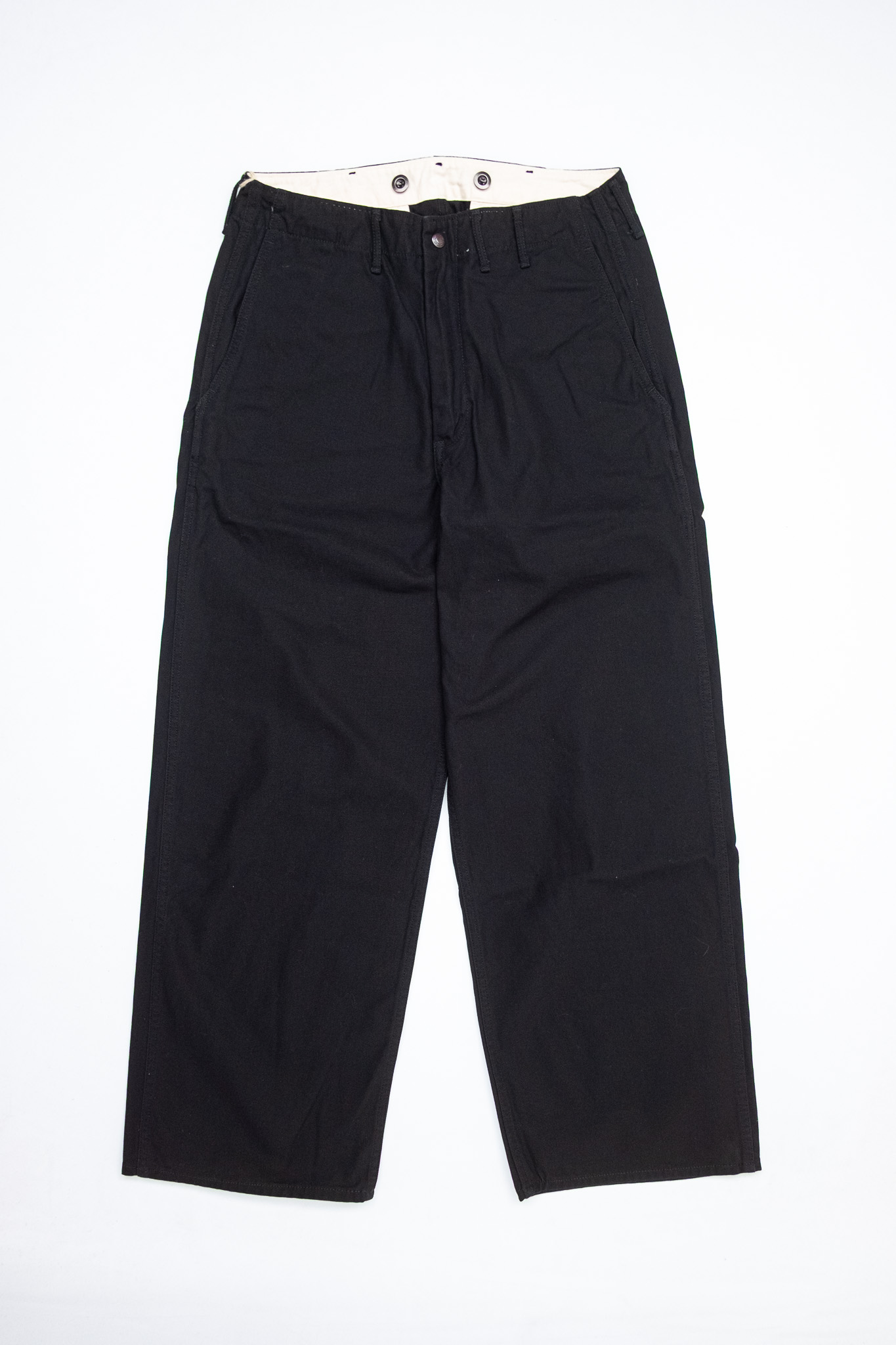 Fullcount - Tough Dude High Twist Serge Pants Black - 2