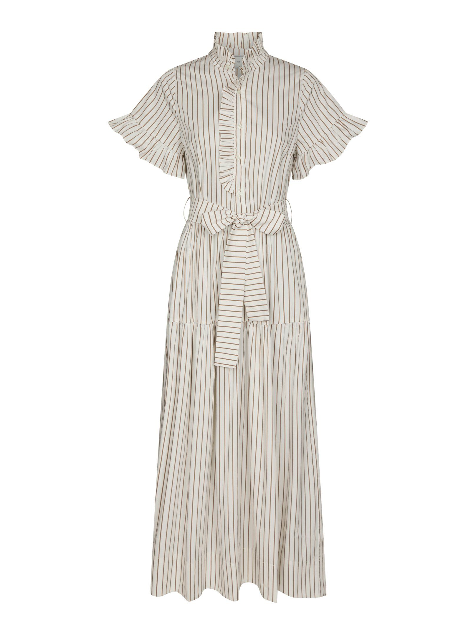 Neo Noir  - Nellie Wide Stripe Dress Ivory - 6