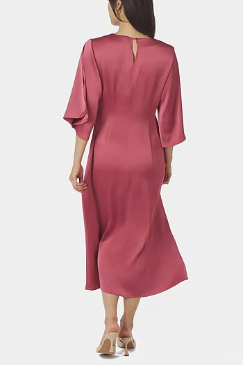 Neo Noir - Remara Heavy Sateen Dress Cherry Pink