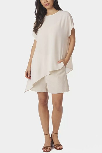 Neo Noir - Nerita Asymmetric Blouse Off White