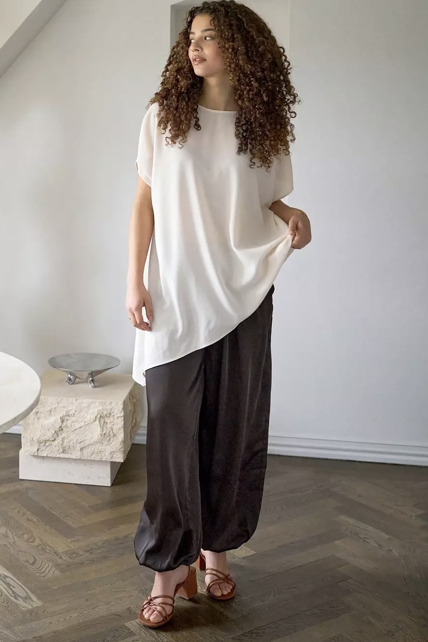 Neo Noir - Nerita Asymmetric Blouse Off White - 6