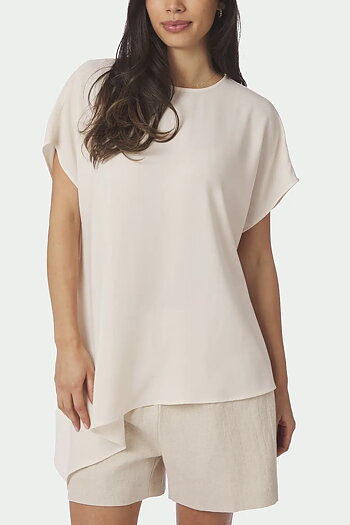 Neo Noir - Nerita Asymmetric Blouse Off White