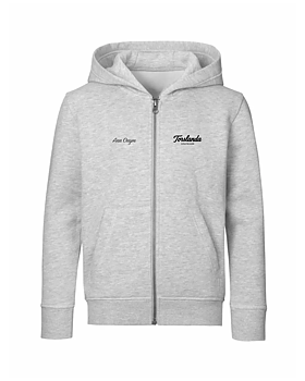 Hoodie Zip gråmelerad JR Torslanda GK