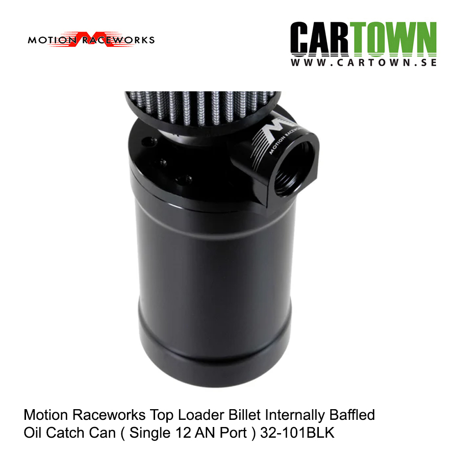 Motion Raceworks Top Loader Billet Internally Baffled Oil Catch Can ( Single 12 AN Port ) - 2