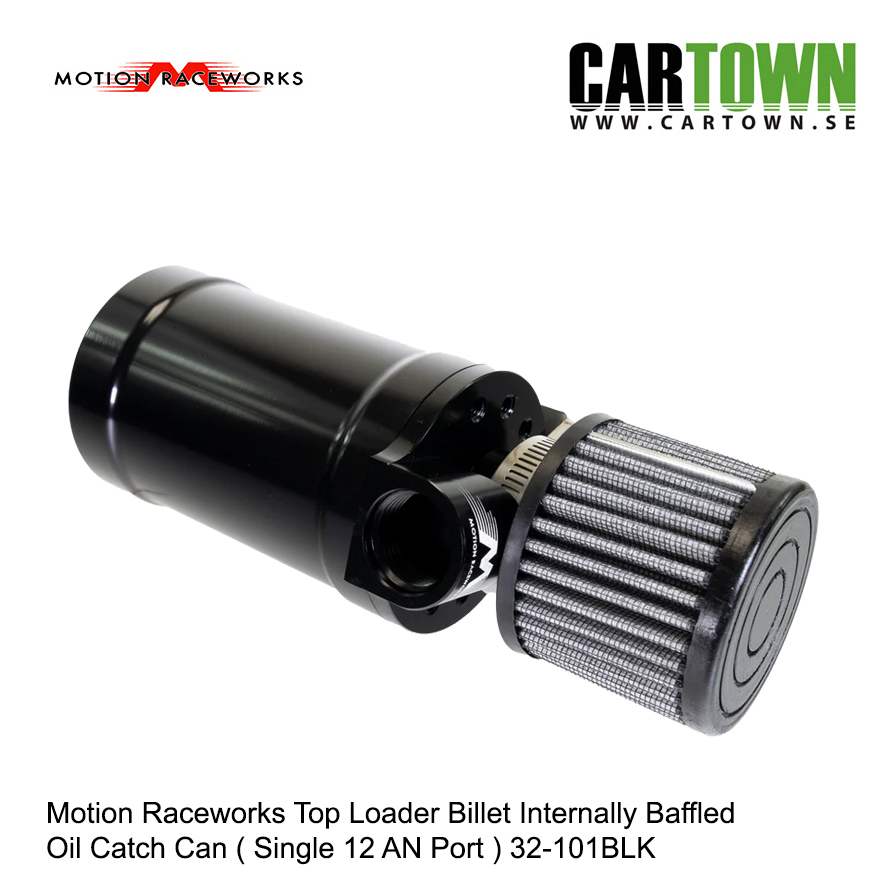 Motion Raceworks Top Loader Billet Internally Baffled Oil Catch Can ( Single 12 AN Port )