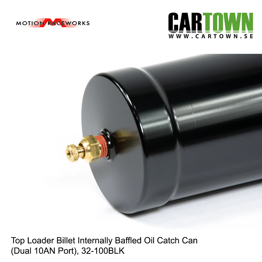 Motion Raceworks Top Loader Billet Internally Baffled Oil Catch Can (Dual 10AN Port) - 3