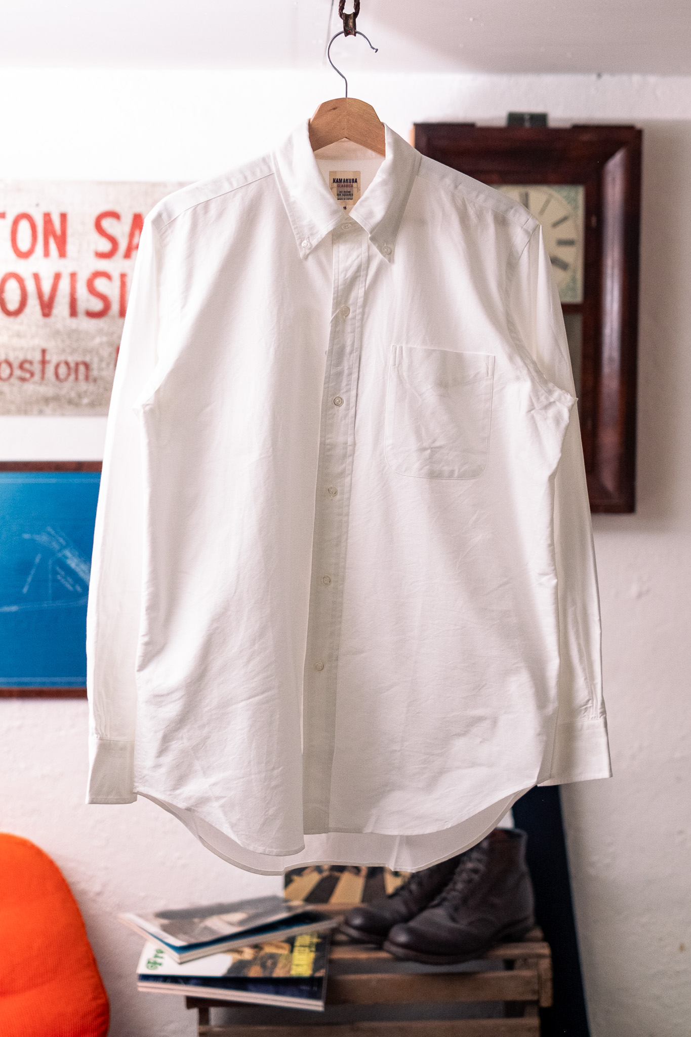 Kamakura - Ametora Button Down Selvage Oxford Shirt White