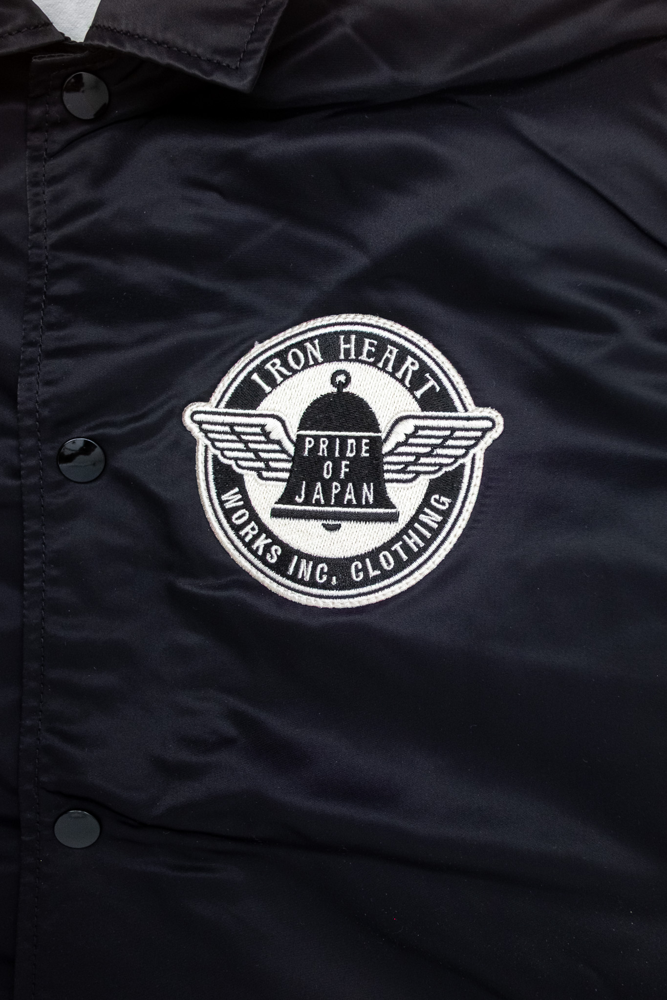Iron Heart - IHJ-160-BLK 4.8oz Nylon Coach Jacket Black - 5