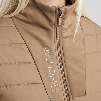 MONTAR MOCAROLINE HYBRID JACKET LASERCUT & CHAMPAGNE CRYSTALS - TAUPE 