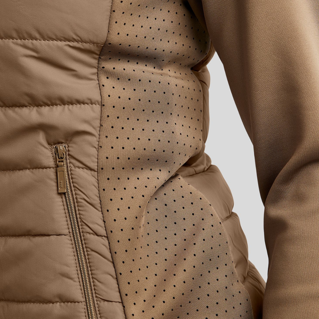 MONTAR MOCAROLINE HYBRID JACKET LASERCUT & CHAMPAGNE CRYSTALS - TAUPE  - 4