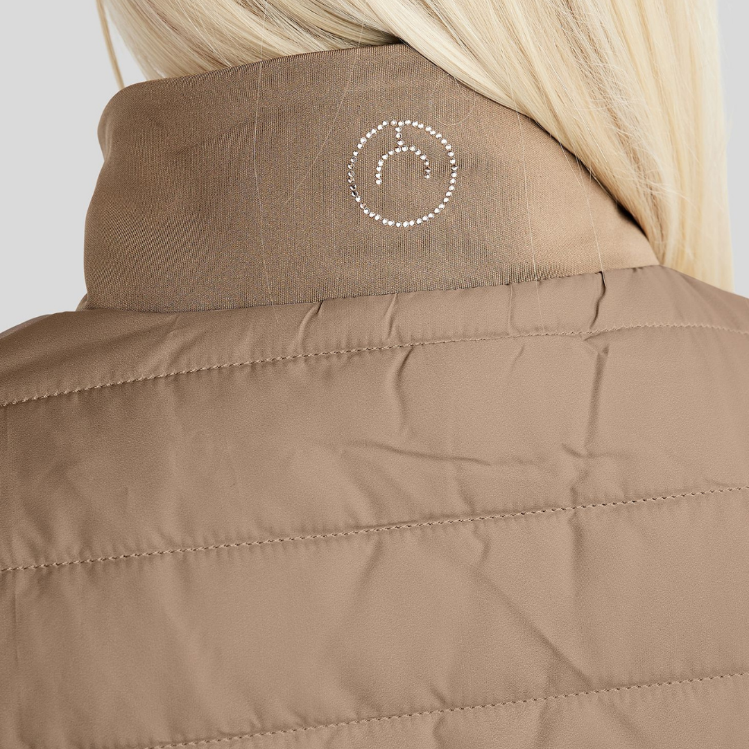 MONTAR MOCAROLINE HYBRID JACKET LASERCUT & CHAMPAGNE CRYSTALS - TAUPE  - 6