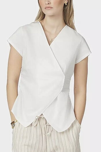 Neo Noir - Fidi Poplin Top White