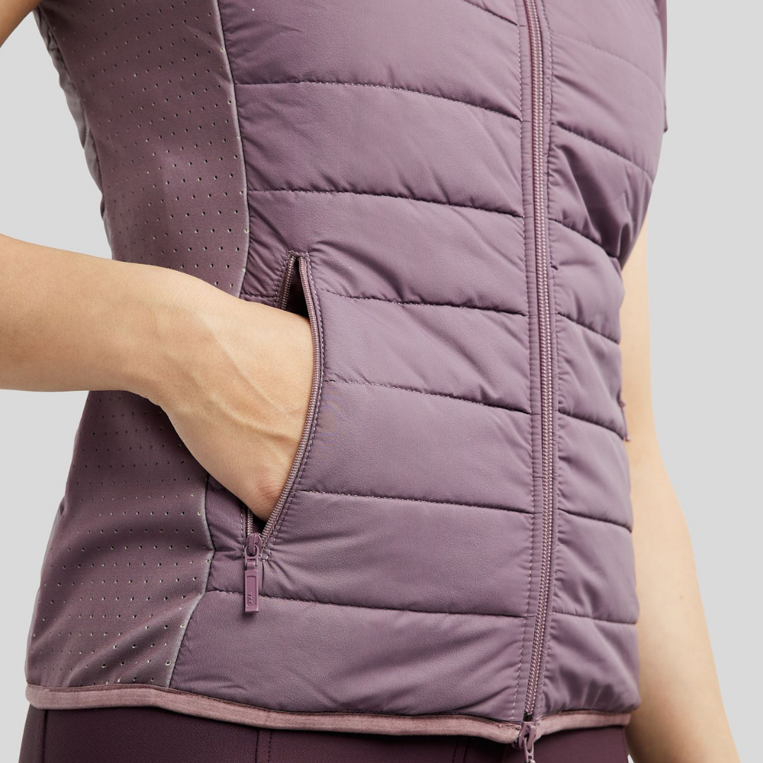 MONTAR MOCAROLINE HYBRID BODYWARMER VEST LASERCUT & CHAMPAGNE CRYSTALS - BLUSH  - 3