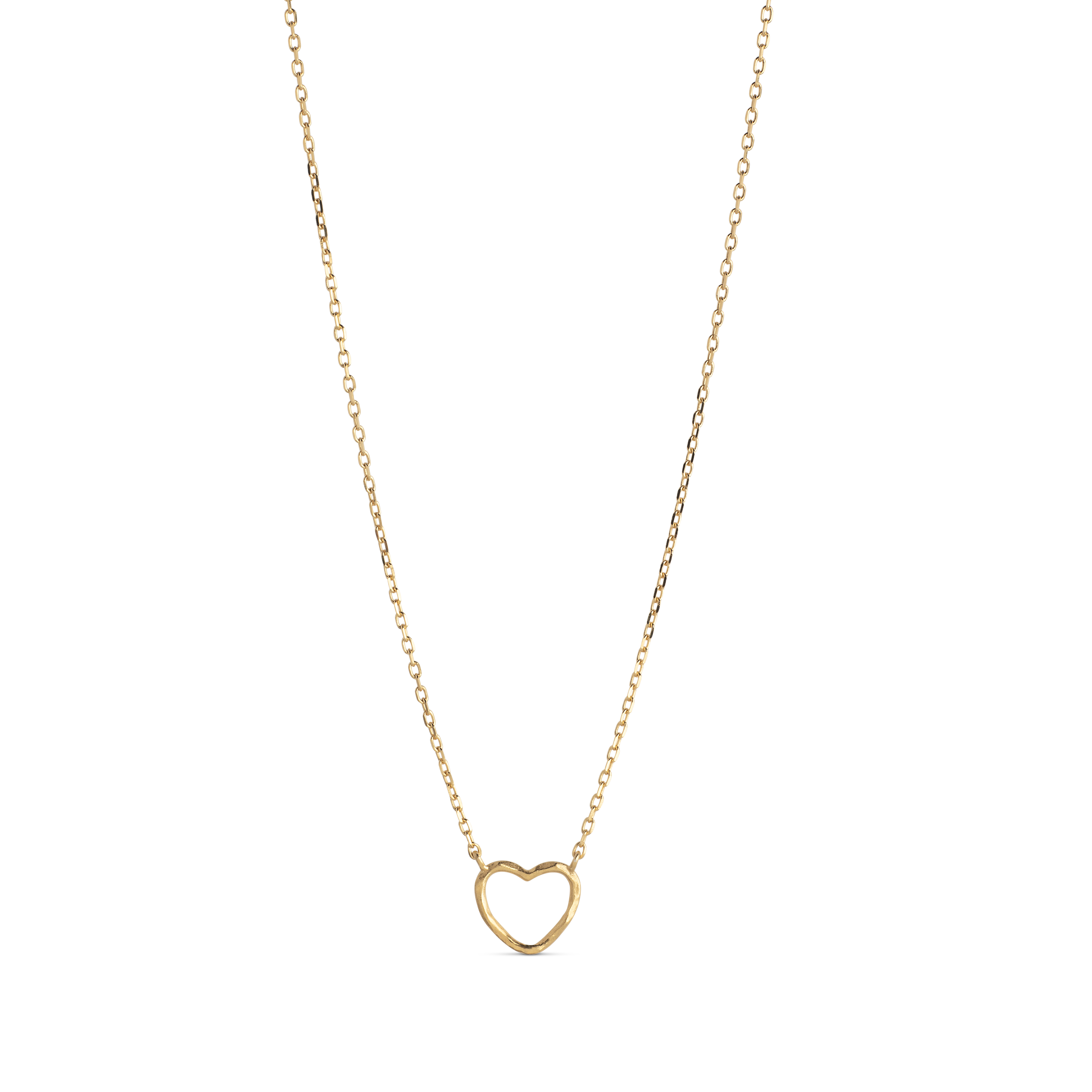 Enamel Copenhagen Necklace Organic Heart, Sterling Silver, 18 K Gold Plated