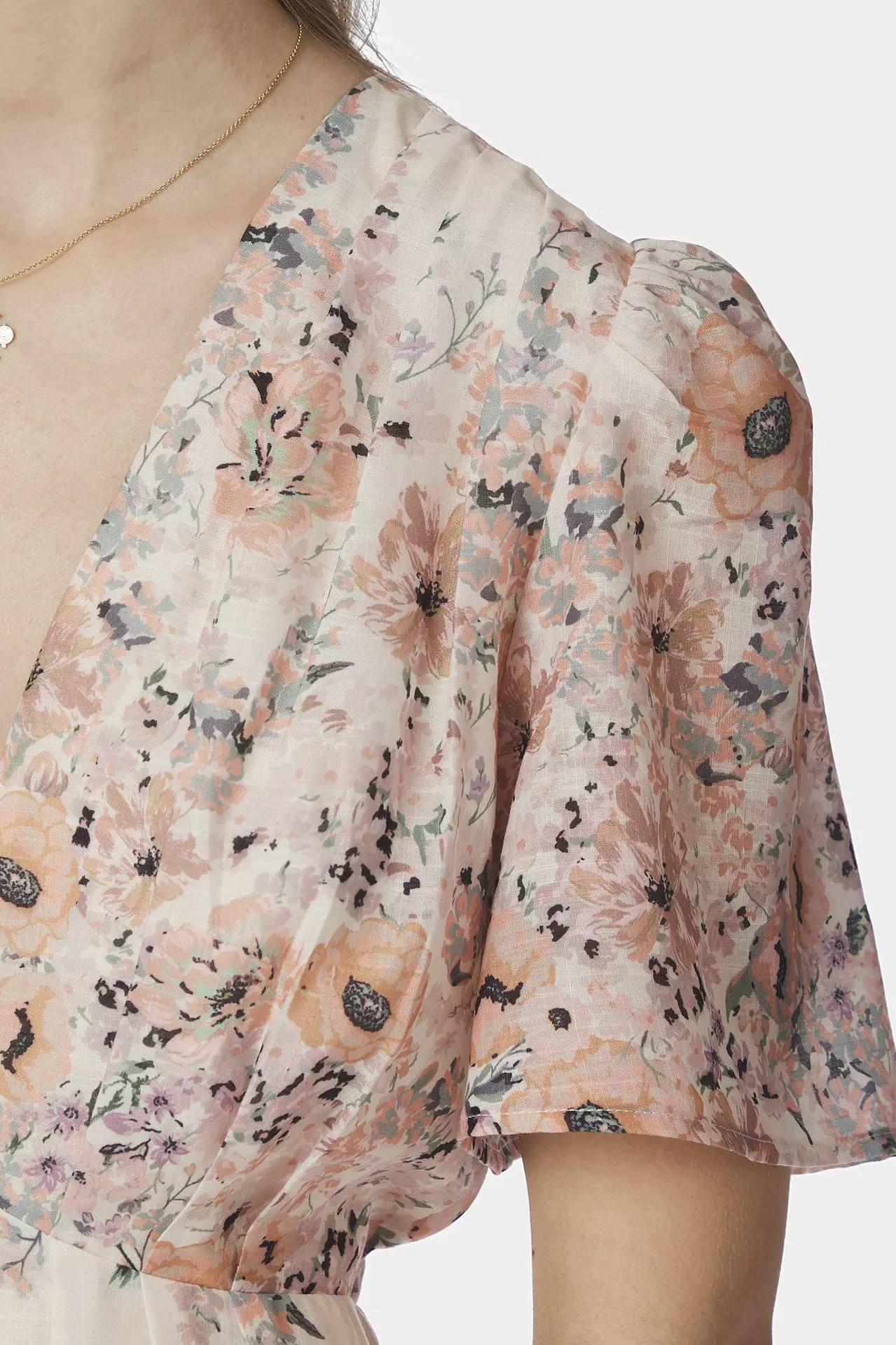 Neo Noir - Serna Flower Print Dress Burned Powder - 3