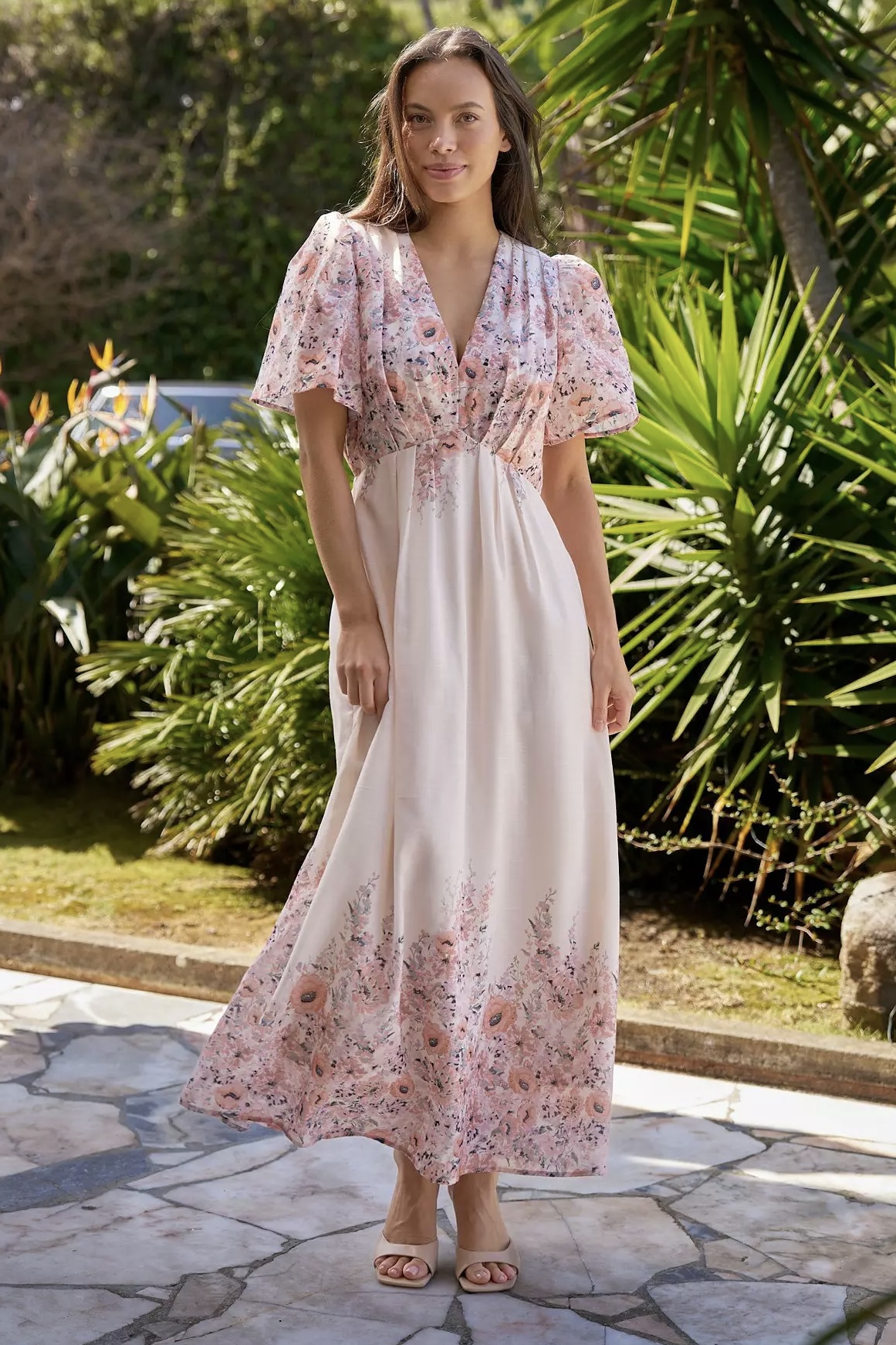 Neo Noir - Serna Flower Print Dress Burned Powder - 4