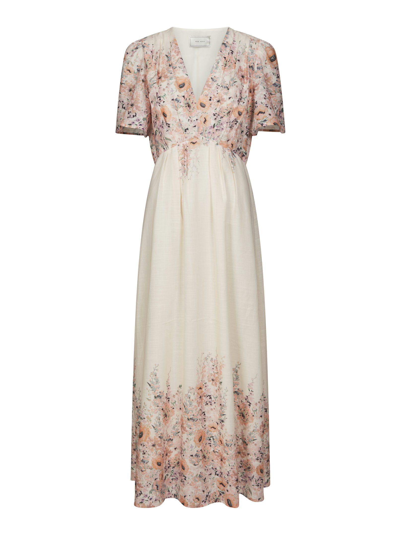 Neo Noir - Serna Flower Print Dress Burned Powder - 7