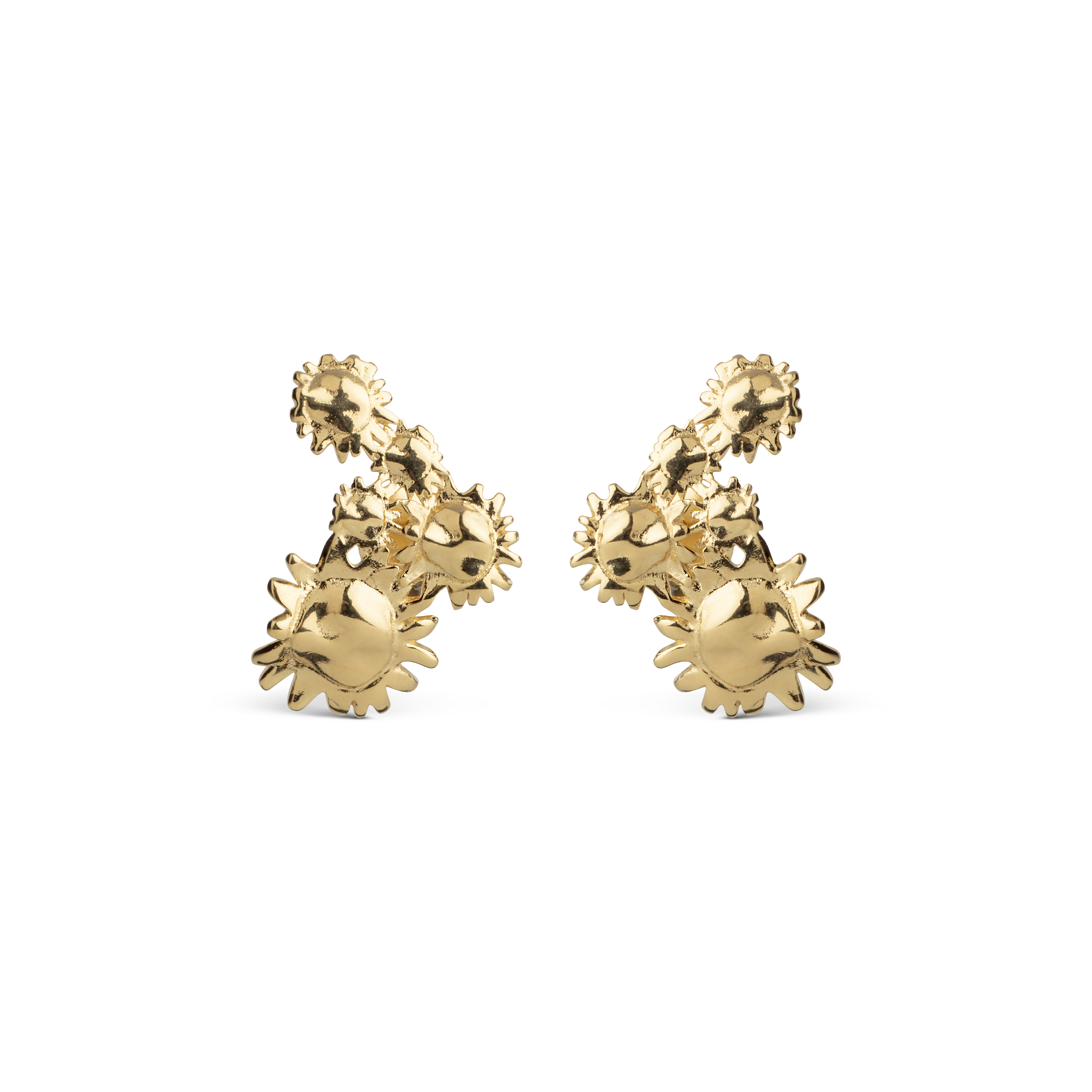 Enamel Copenhagen, Sunshine Field  Earrings, Sterling Silver, 18K Gold Plated