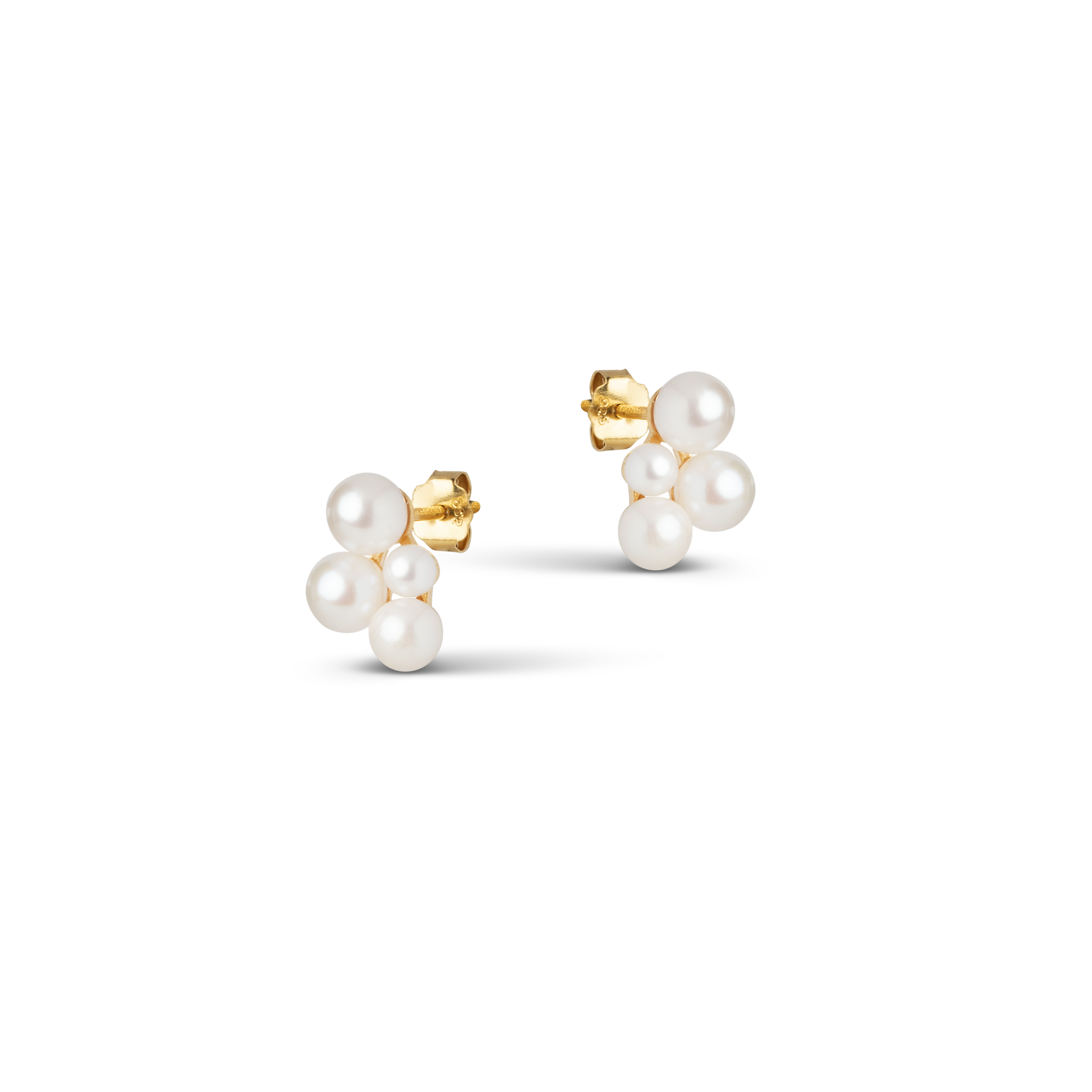 Enamel Copenhagen,  Mae  Studs, Sterling Silver, 18K Gold Plated