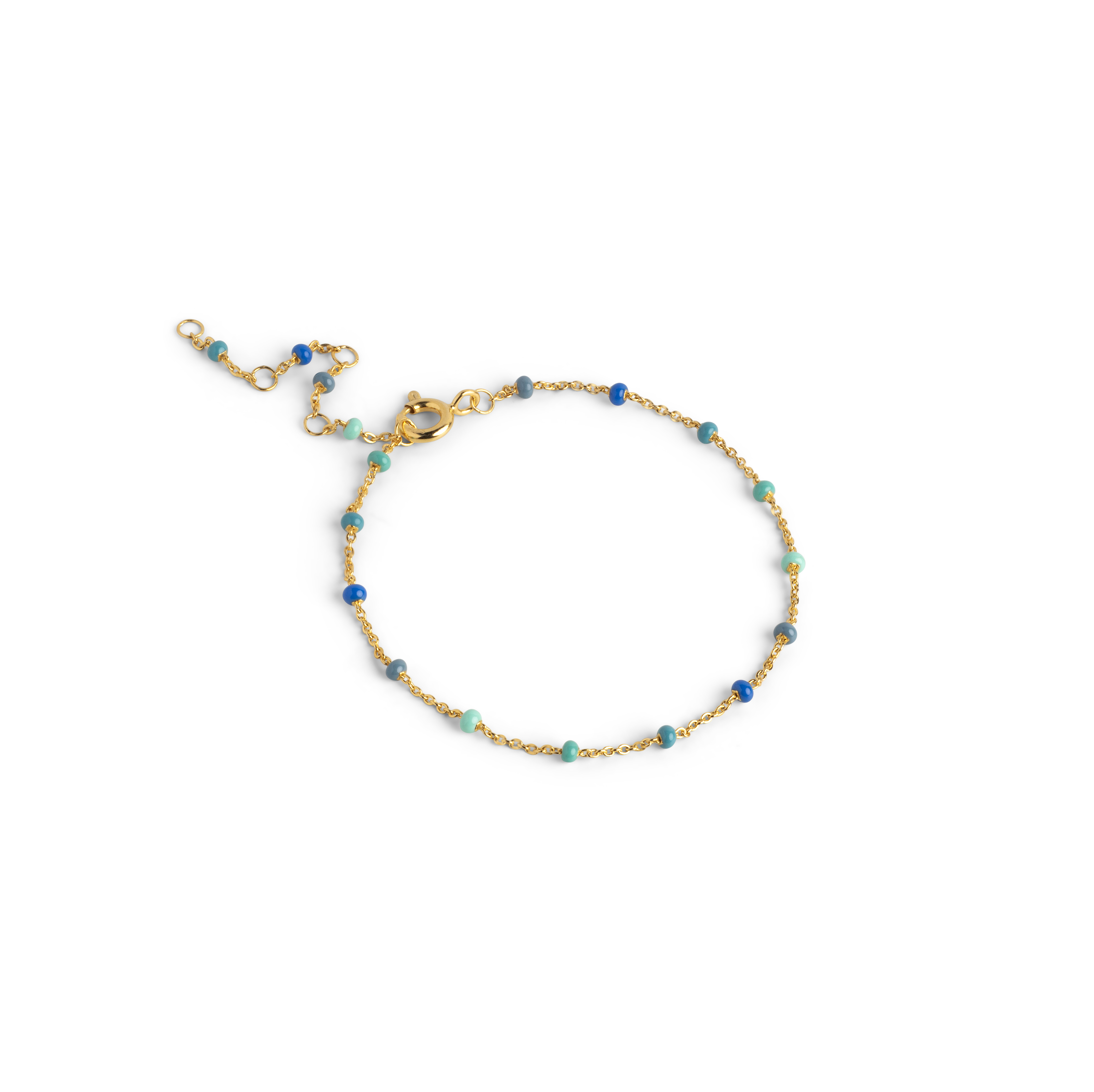 Enamel Copenhagen Lola Bracelet Atlantic  Sterling Silver, 18 K Gold Plated