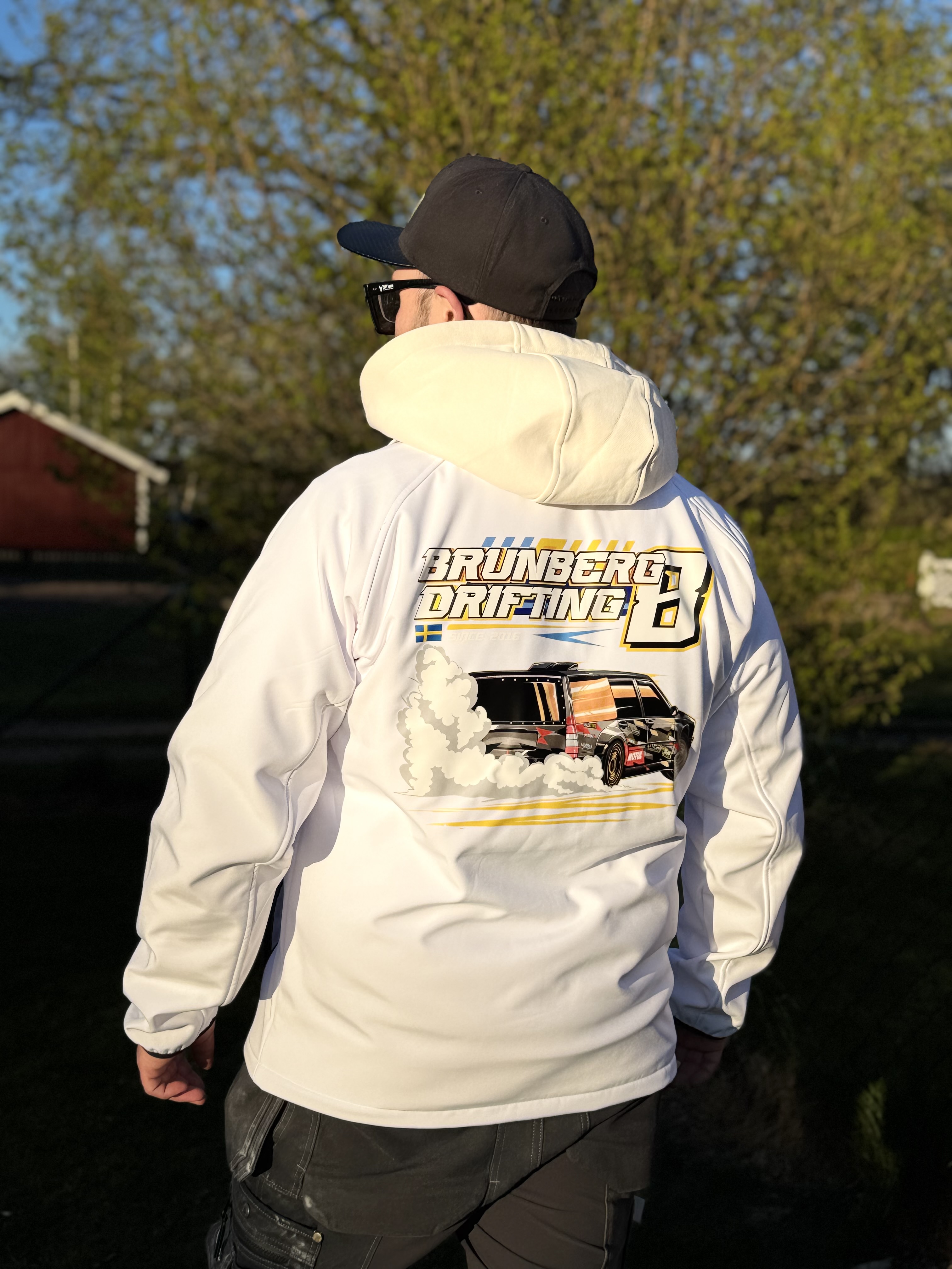 Softshell jacka vit/svart 