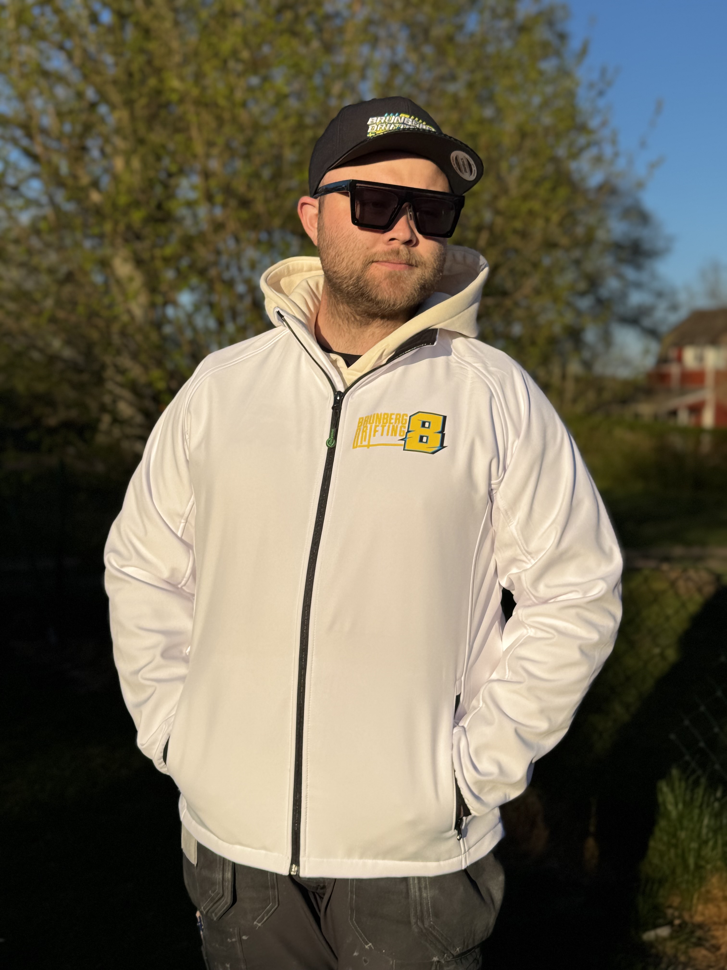 Softshell jacka vit/svart  - 2