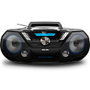 Philips AZB798T/12 Boombox CD Radio Kassett USB Bluetooth  Svart