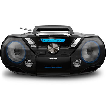 Philips AZB798T/12 Boombox CD Radio Kassett USB Bluetooth  Svart