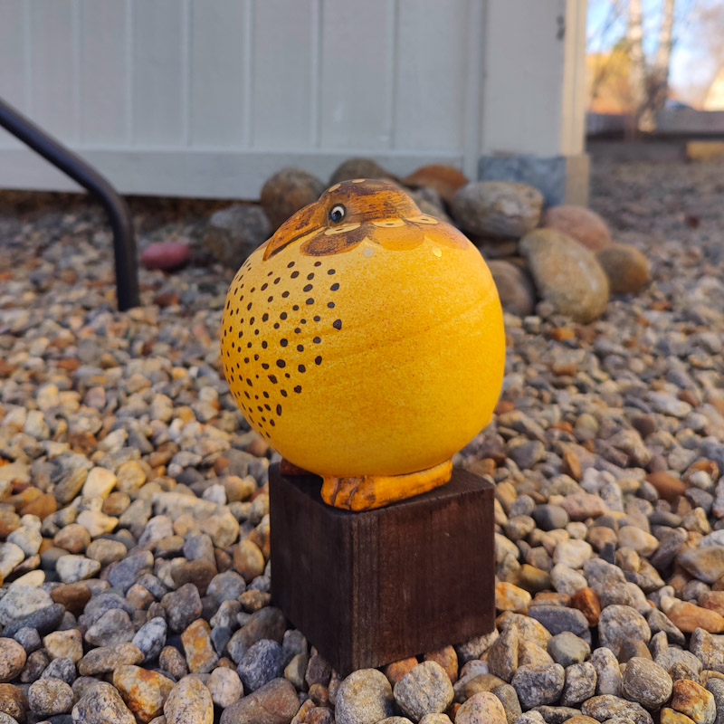 Fågel Fenix Gottfrid gul av Lisa Larson - 3